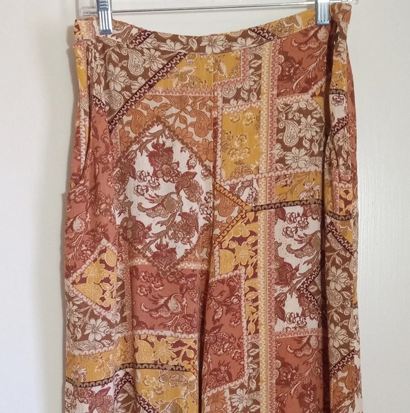 Rip Curl Pants - Rip Curl terracotta floral boho wide leg palazzo pants women size medium/large